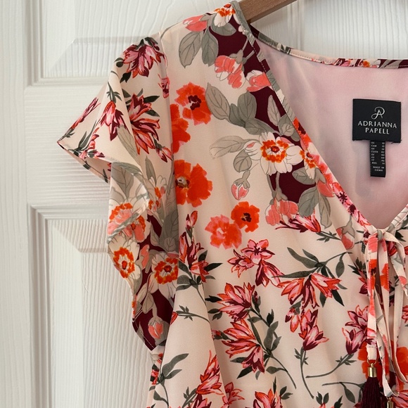 NWT Adrianna Papell size 10 multicolor floral maxi dress - Picture 4 of 11